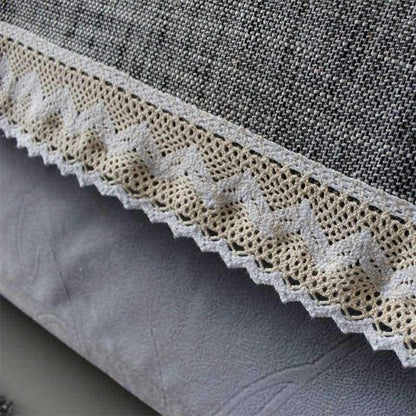 Avelena | Grau Sofa Bezug Sofa Kissen Baumwolle Leinen Stoff Mode Vier Jahreszeiten Verfügbar Zuhause Hochzeit Dekor Sofa Handtuch