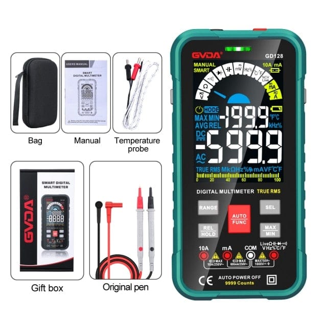 Avelena | Gvda Neue Smart Multimeter Auto Range 1000V 10A Digitaler Kondensatortester True Rms Rel Ohm Hz Ac Dc Spannungsmesser Multimeter