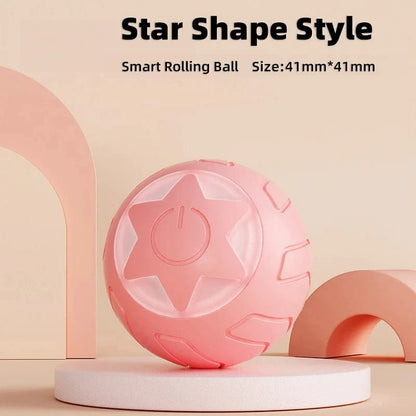 Avelena | Haustier Automatisch Rollendes Spielzeug für Katze Training Selbstfahrendes Kätzchen Spielzeug Innen Interaktives Spiel Elektrisch Smart Katzenball Spielzeug Zubehör