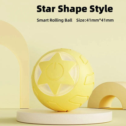 Avelena | Haustier Automatisch Rollendes Spielzeug für Katze Training Selbstfahrendes Kätzchen Spielzeug Innen Interaktives Spiel Elektrisch Smart Katzenball Spielzeug Zubehör