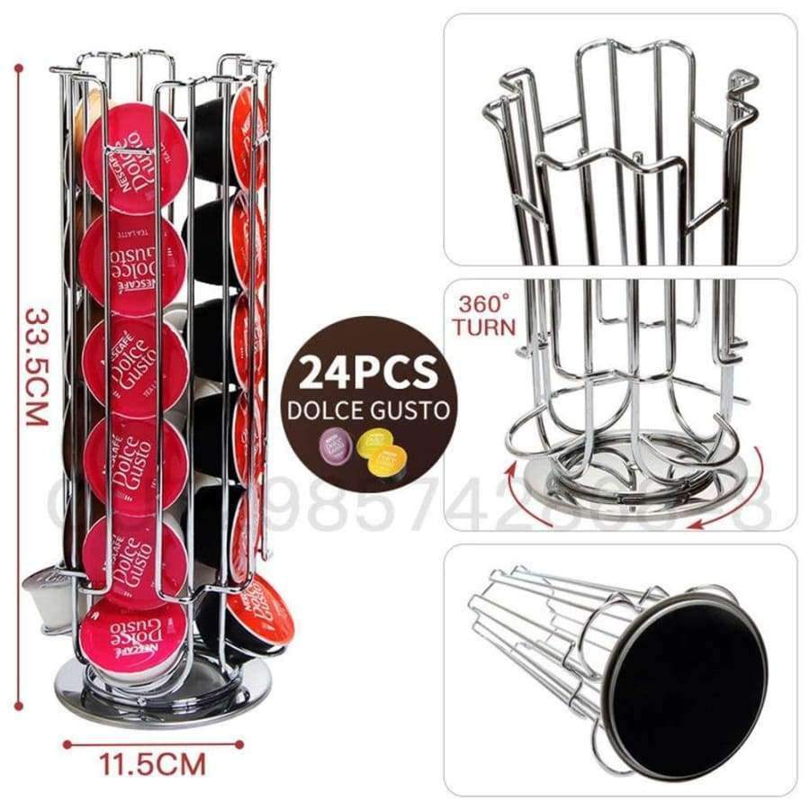 Avelena | Speicher Dolce Gusto Nespresso Kapselhalter Edelstahl Display Kapselregal Stand Küchentisch Metallregal Kostenloser Versand