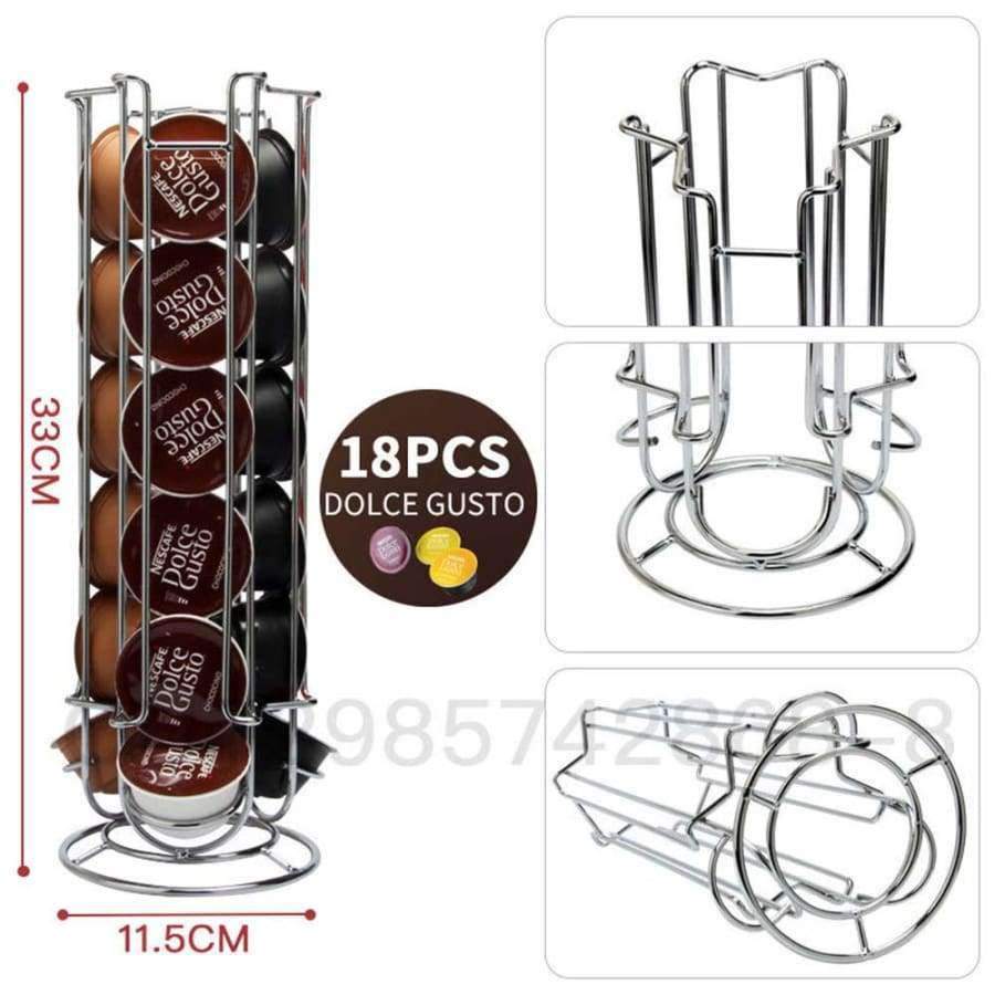 Avelena | Speicher Dolce Gusto Nespresso Kapselhalter Edelstahl Display Kapselregal Stand Küchentisch Metallregal Kostenloser Versand