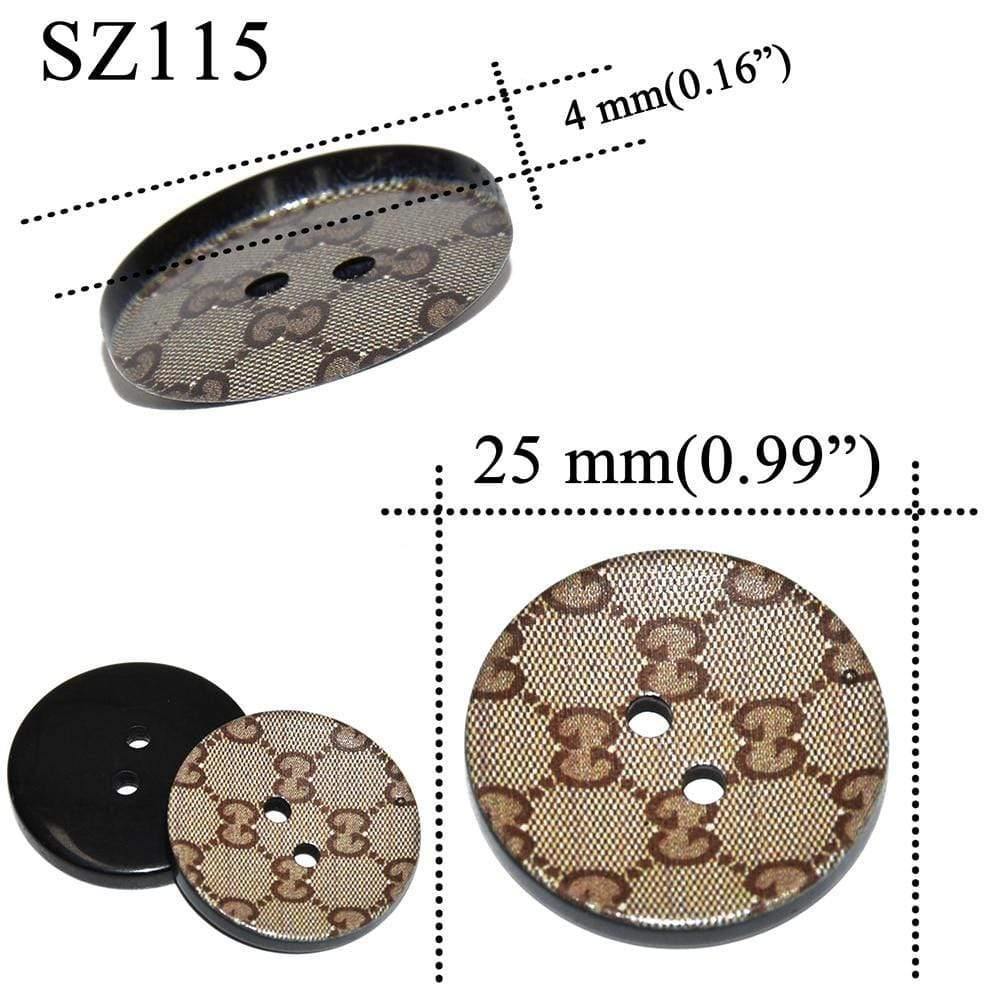 Avelena | 10 Stück 25 Mm Große Matte Runde Modeharzknöpfe Nähzubehör für Mäntel Anzüge Dekorative Fancy Knopf Handgemacht 4 Löcher