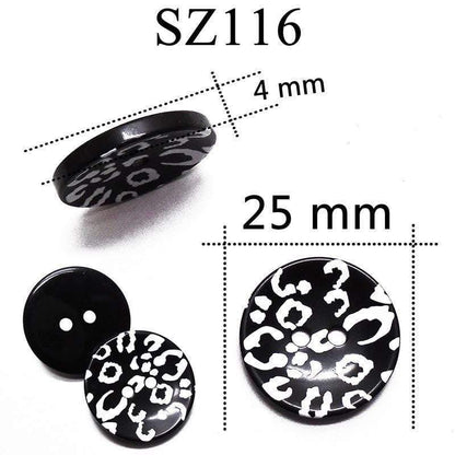 Avelena | 10 Stück 25 Mm Große Matte Runde Modeharzknöpfe Nähzubehör für Mäntel Anzüge Dekorative Fancy Knopf Handgemacht 4 Löcher