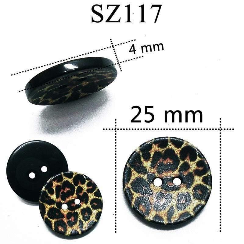 Avelena | 10 Stück 25 Mm Große Matte Runde Modeharzknöpfe Nähzubehör für Mäntel Anzüge Dekorative Fancy Knopf Handgemacht 4 Löcher