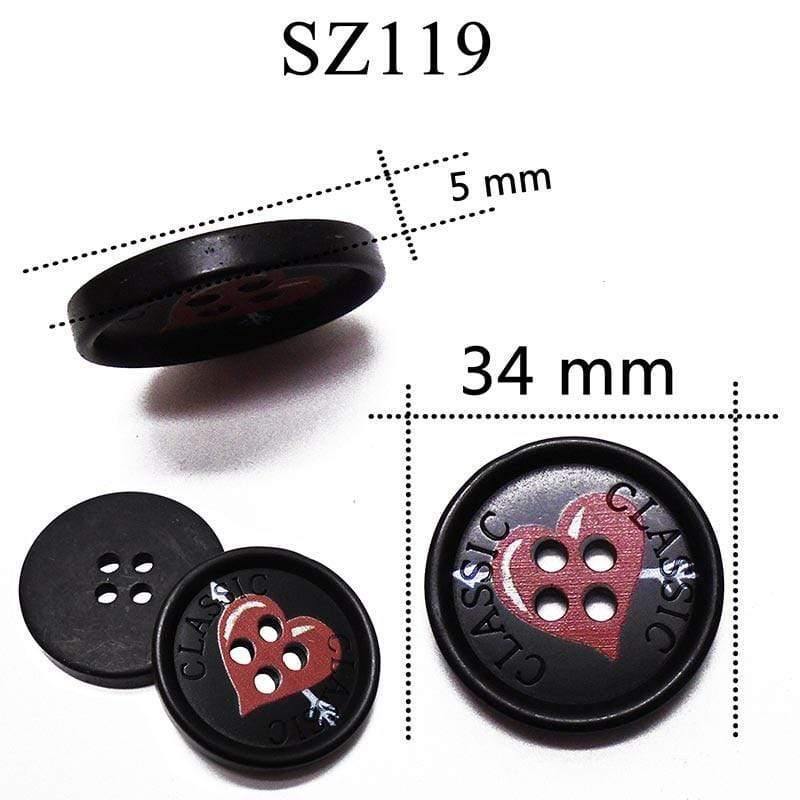 Avelena | 10 Stück 25 Mm Große Matte Runde Modeharzknöpfe Nähzubehör für Mäntel Anzüge Dekorative Fancy Knopf Handgemacht 4 Löcher