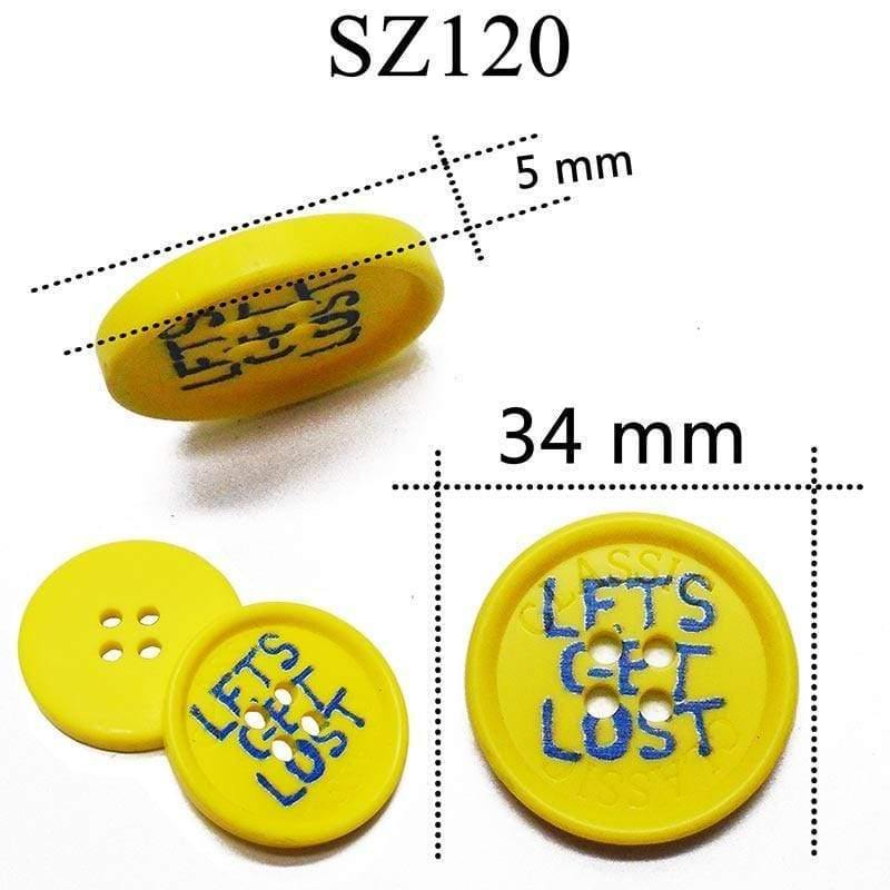 Avelena | 10 Stück 25 Mm Große Matte Runde Modeharzknöpfe Nähzubehör für Mäntel Anzüge Dekorative Fancy Knopf Handgemacht 4 Löcher
