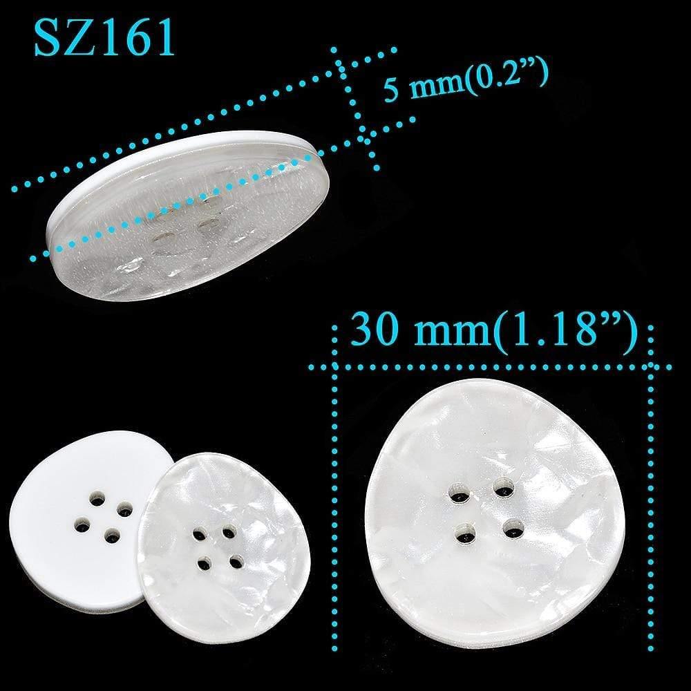 Avelena | 10 Stück 25 Mm Große Matte Runde Modeharzknöpfe Nähzubehör für Mäntel Anzüge Dekorative Fancy Knopf Handgemacht 4 Löcher
