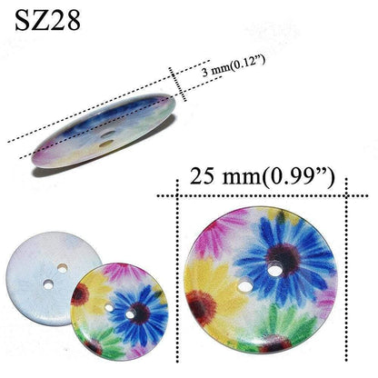 Avelena | 10 Stück 25 Mm Große Matte Runde Modeharzknöpfe Nähzubehör für Mäntel Anzüge Dekorative Fancy Knopf Handgemacht 4 Löcher