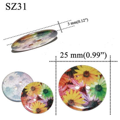 Avelena | 10 Stück 25 Mm Große Matte Runde Modeharzknöpfe Nähzubehör für Mäntel Anzüge Dekorative Fancy Knopf Handgemacht 4 Löcher