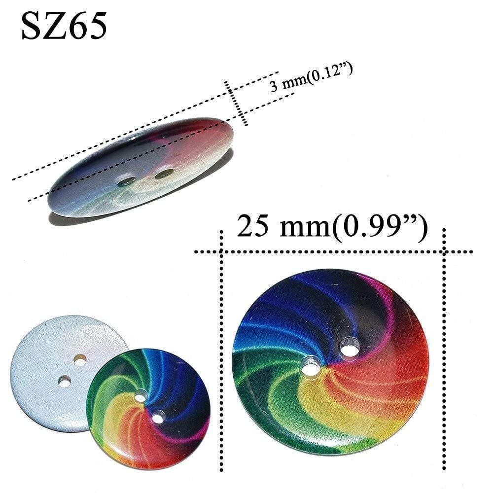 Avelena | 10 Stück 25 Mm Große Matte Runde Modeharzknöpfe Nähzubehör für Mäntel Anzüge Dekorative Fancy Knopf Handgemacht 4 Löcher