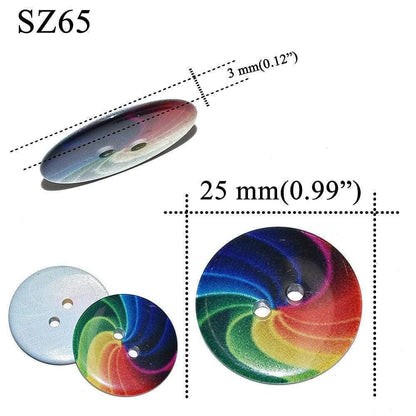 Avelena | 10 Stück 25 Mm Große Matte Runde Modeharzknöpfe Nähzubehör für Mäntel Anzüge Dekorative Fancy Knopf Handgemacht 4 Löcher
