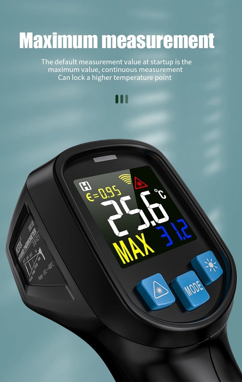 Avelena | Thermometer Digital 800 Grad Infrarotthermometer Thermalkamera Lasertemperaturen Pyrometer Hygrometer Thermostat Termometro