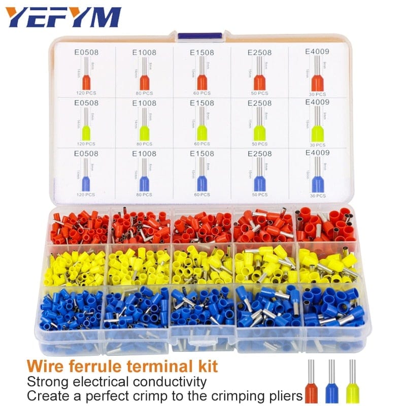Avelena | Tubular-Terminal-Crimptool Hsc8 6-4/6-6/16-6 Max 0.08-16Mm² Draht Mini-Ferrule Crimpzange Yefym Haushalts-Elektroset