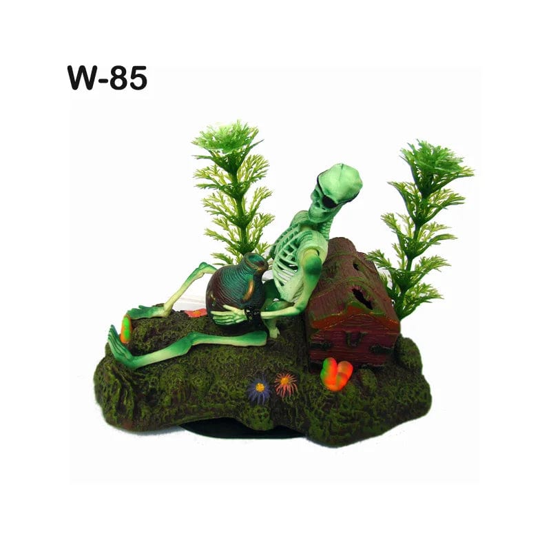 Avelena | Heiße Aquarien Dekoration Skeleton Auf Toilette Fisch Tank Ornament Dekor Für Aquarium Tank Wj07