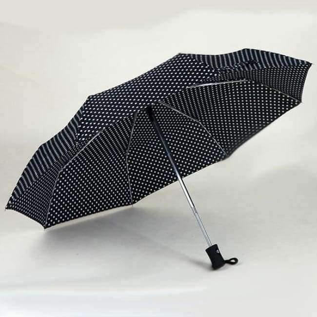 Avelena | Damen Vollautomatischer Aluminium-Fiberglas Robuster Rahmen Drei-Faltbarer Kompakter Großer Regenschirm