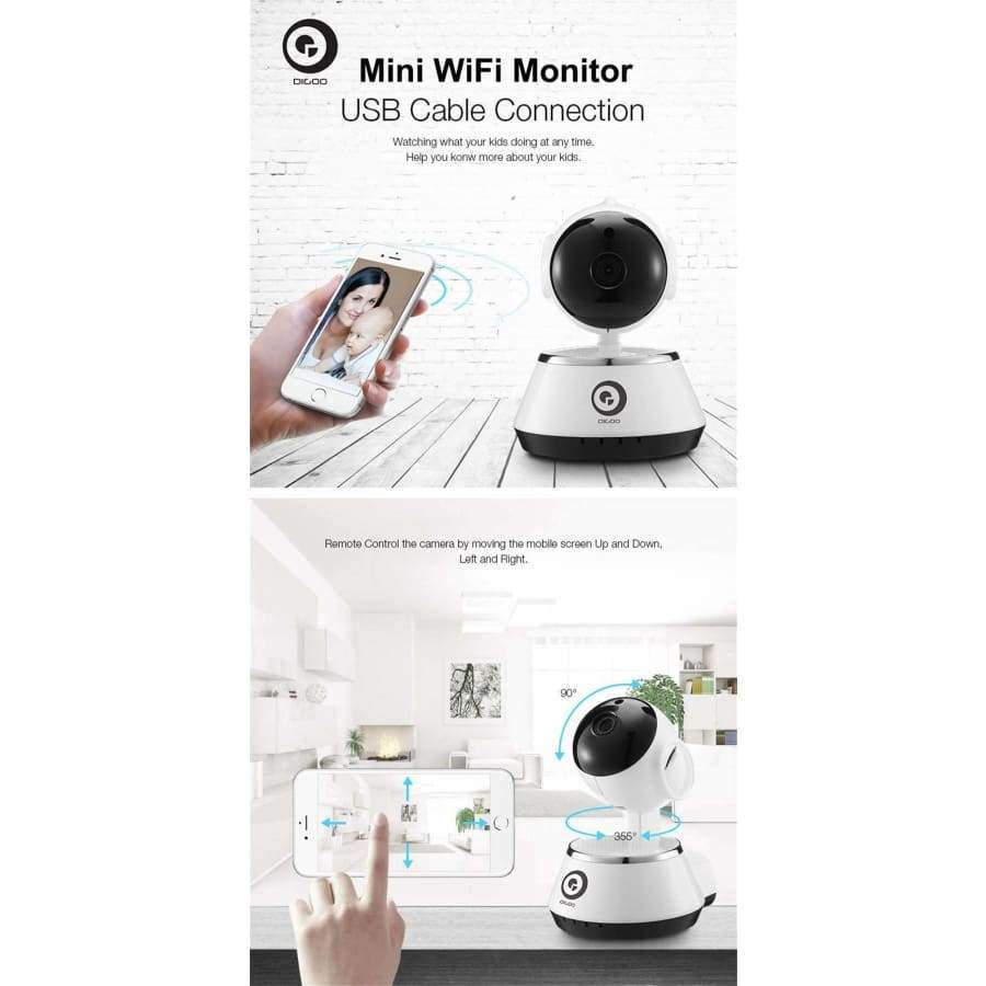 Avelena | Digoo Bb-M1 Drahtloses Wifi Usb Babyphone Alarm Hausüberwachung Ip Kamera 64G Tf Hd 720P Audio Netip Schutz Wifi Kamera 3.6Mm