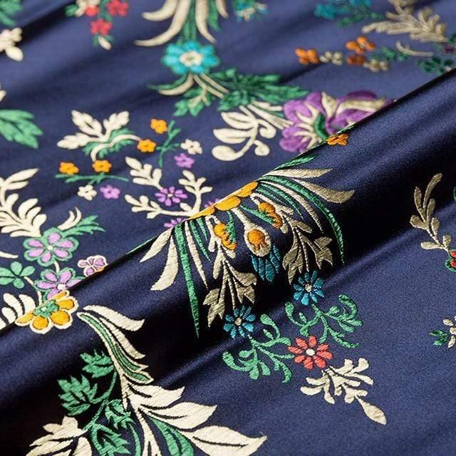 Avelena | Blumenstoffe Brokat Jacquard Musterstoff Zum Nähen Von Cheongsam und Kimono Material für Diy
