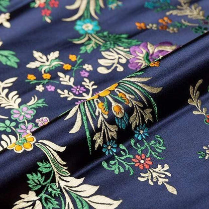 Avelena | Blumenstoffe Brokat Jacquard Musterstoff Zum Nähen Von Cheongsam und Kimono Material für Diy