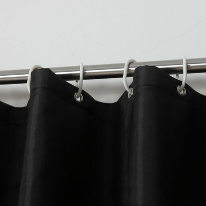 Avelena | Wasserdichter schwarzer Polyester-Duschvorhang mit verschiedenen Größenoptionen