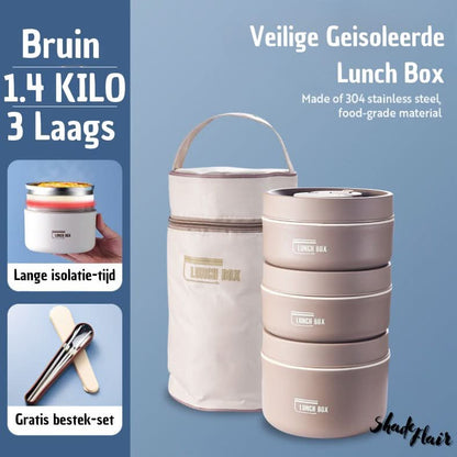Avelena | Tragbares isoliertes Essensbehältersatz - LunchMate