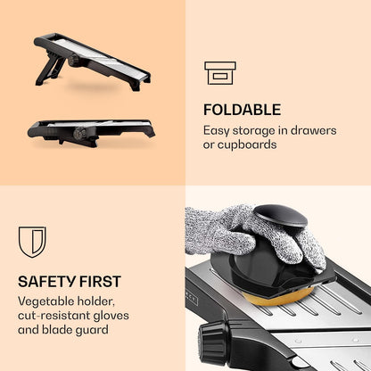 Avelena | Premium Lebensmittel Schneidemaschine mit schnittfesten Handschuhen