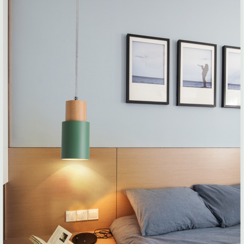Avelena | Designer Nordisch Holz Sockel Hängelampe