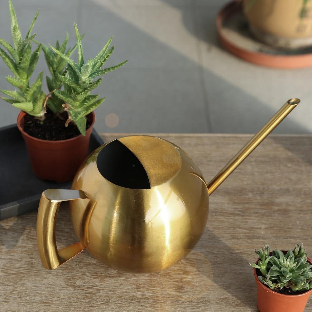 Avelena | Stahl Gänneckewasserkanne für Zimmerpflanzen 1500Ml Kapazität, langlebiges Metall Design