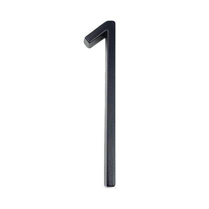 Avelena | Royelux Moderne Hausnummern - Rostfreies Zinklegierung, Schwarze Oberfläche, 5" Hoch