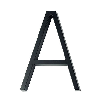Avelena | Royelux Moderne Hausnummern - Rostfreies Zinklegierung, Schwarze Oberfläche, 5" Hoch