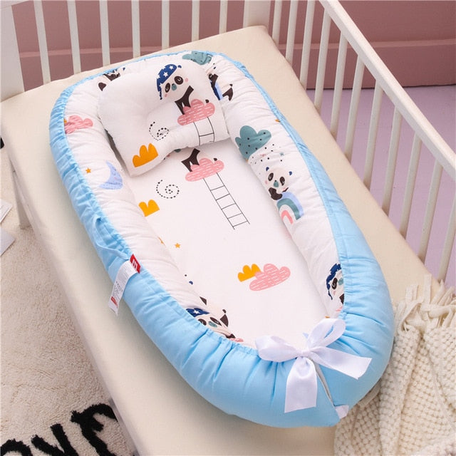 Avelena | Tragbares Babybett und Baby Nest Bett mit Kissen