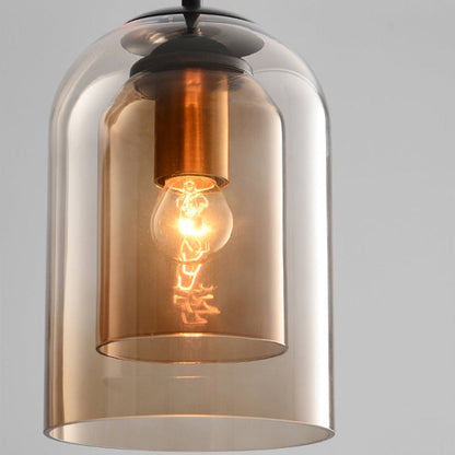 Avelena | Mid-Century Pendelleuchte mit Doppeltem Glas