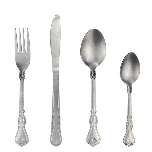 Avelena Vintage Besteckset, 4-teilig, matt – Elegant & Zeitlos