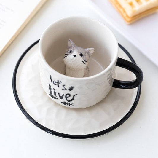 Avelena | Versteckte Katze Keramiktasse
