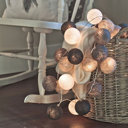 Avelena | Royallure Baumwollballon-Lichterkette – Gemütliche Dekoration für Zuhause & Feiern