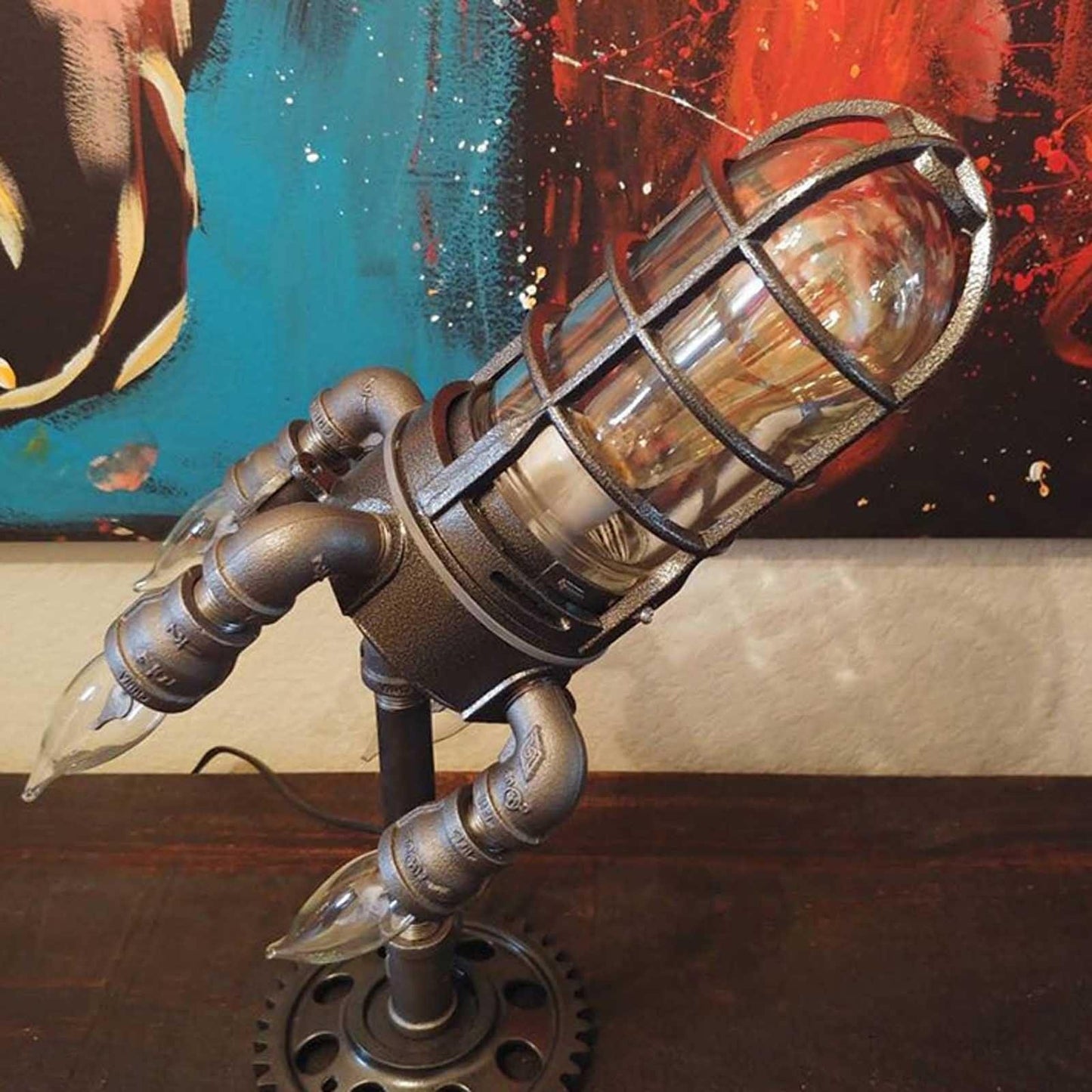 Avelena | Raketenraum Industrie Vintage Lampe