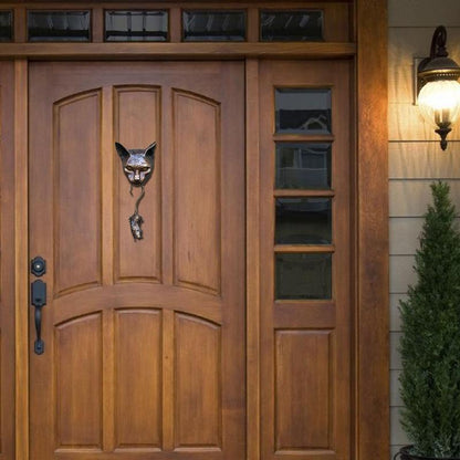 Avelena | Kreativer Katze und Maus Metall Türklopfer