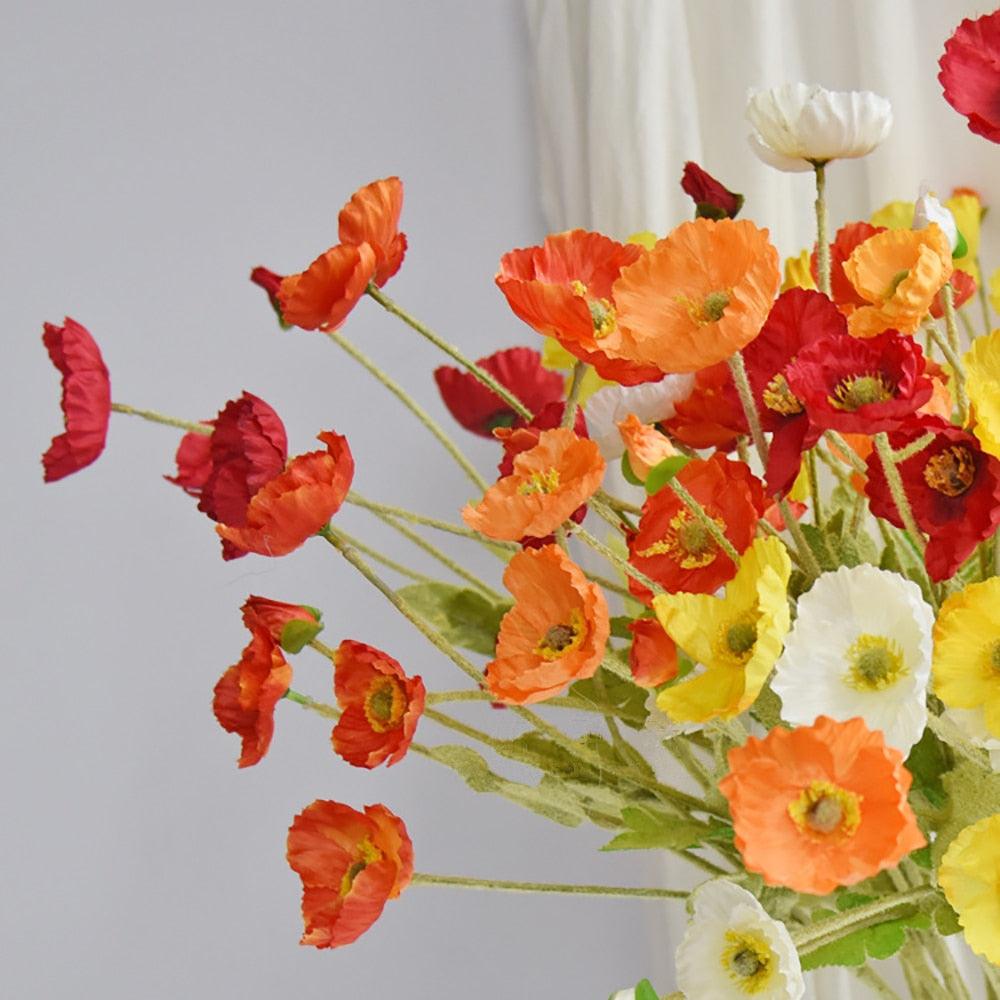 Avelena | BloomCharm Künstliche Blumen Deko | Realistische Mohnblumen | Verschiedene Farben & Größen