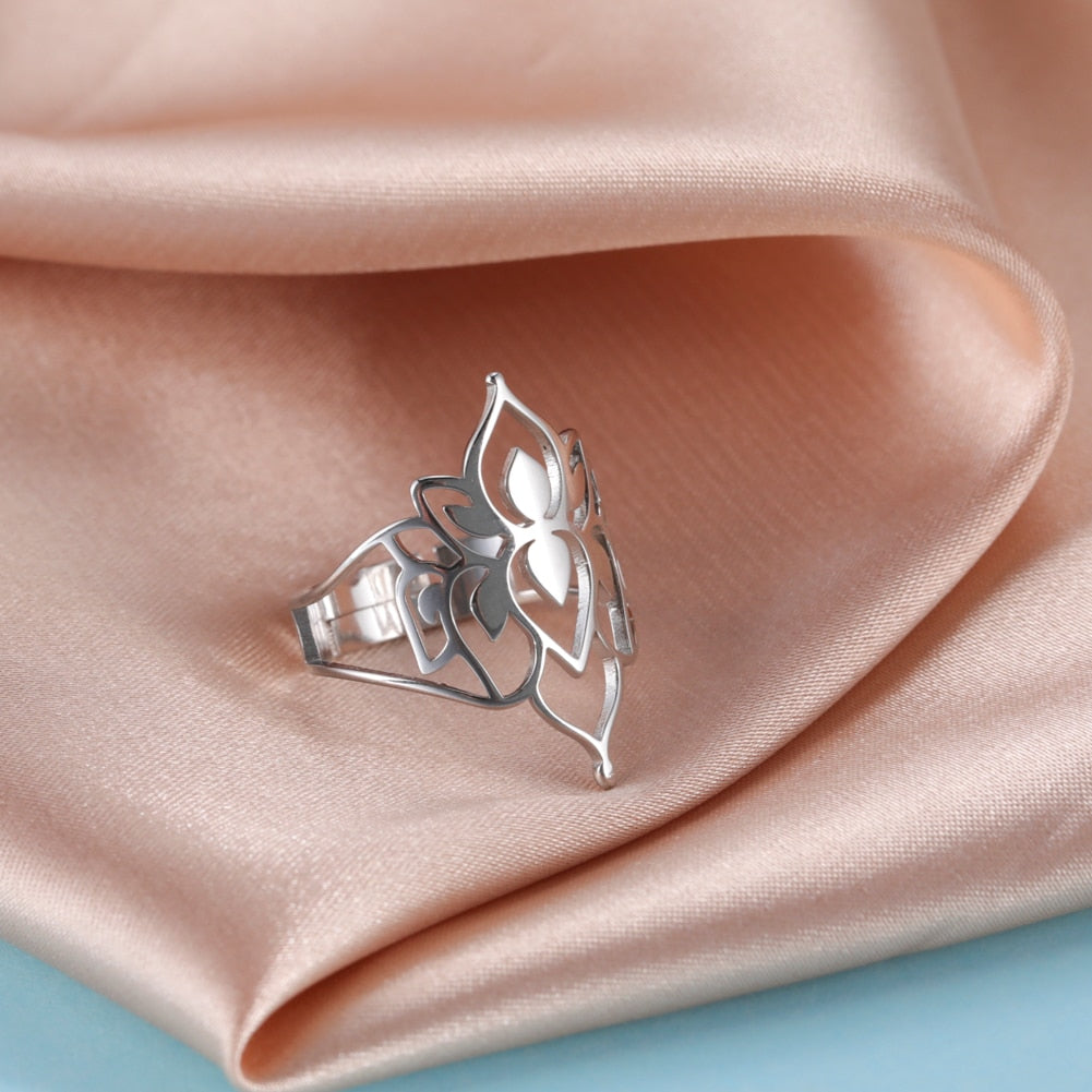 Avelena | Buddha Vintage Lotus Ringe für Frauen