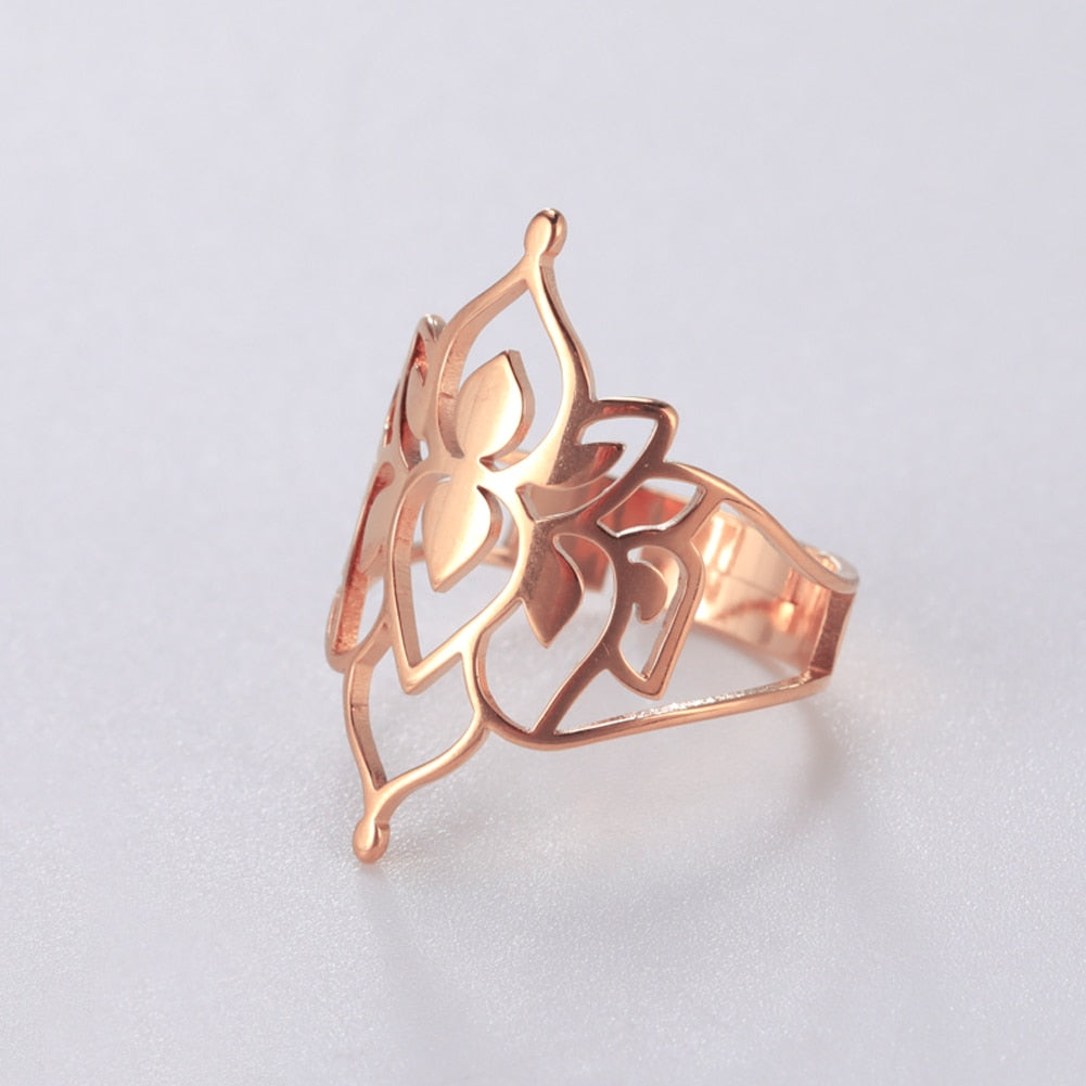 Avelena | Buddha Vintage Lotus Ringe für Frauen