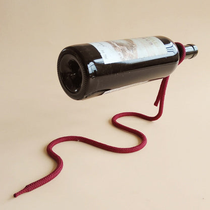 Avelena | RopeElegance Hängendes Seil-Weinregal | Stilvolle Weinaufbewahrung | Einzigartiges Design für Zuhause