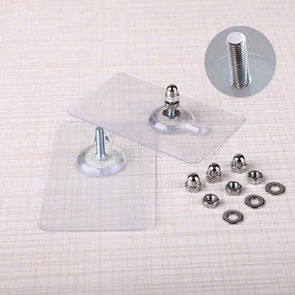 Avelena | 10 Stück Schwerlast Punch-Free Transparente Klebehaken