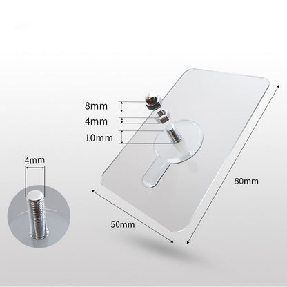 Avelena | 10 Stück Schwerlast Punch-Free Transparente Klebehaken