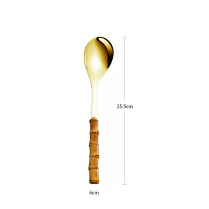 Avelena | Bambusgriff Salatservierbesteck Küchenzubehör