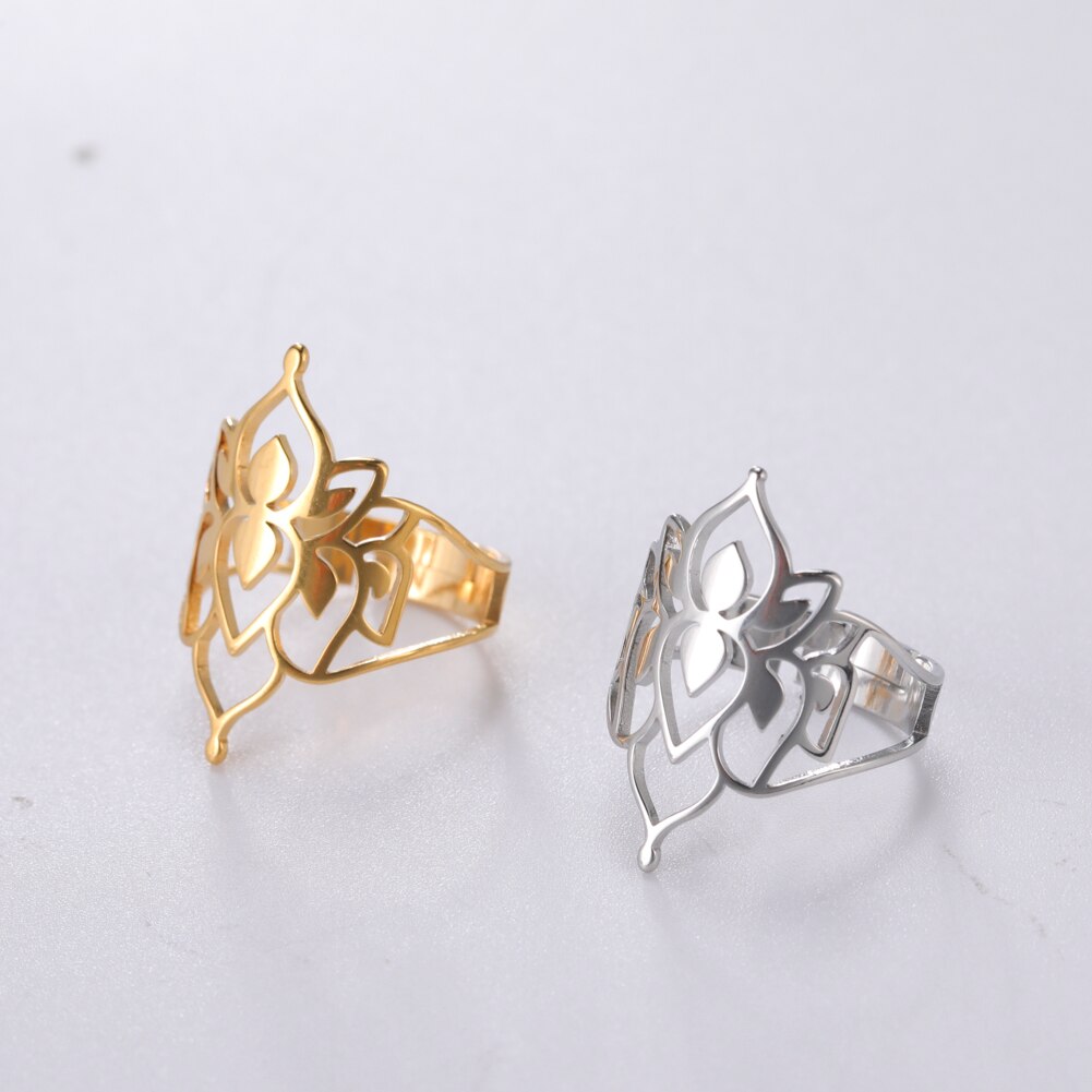 Avelena | Buddha Vintage Lotus Ringe für Frauen