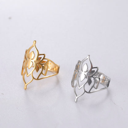 Avelena | Buddha Vintage Lotus Ringe für Frauen