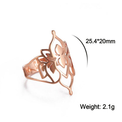 Avelena | Buddha Vintage Lotus Ringe für Frauen
