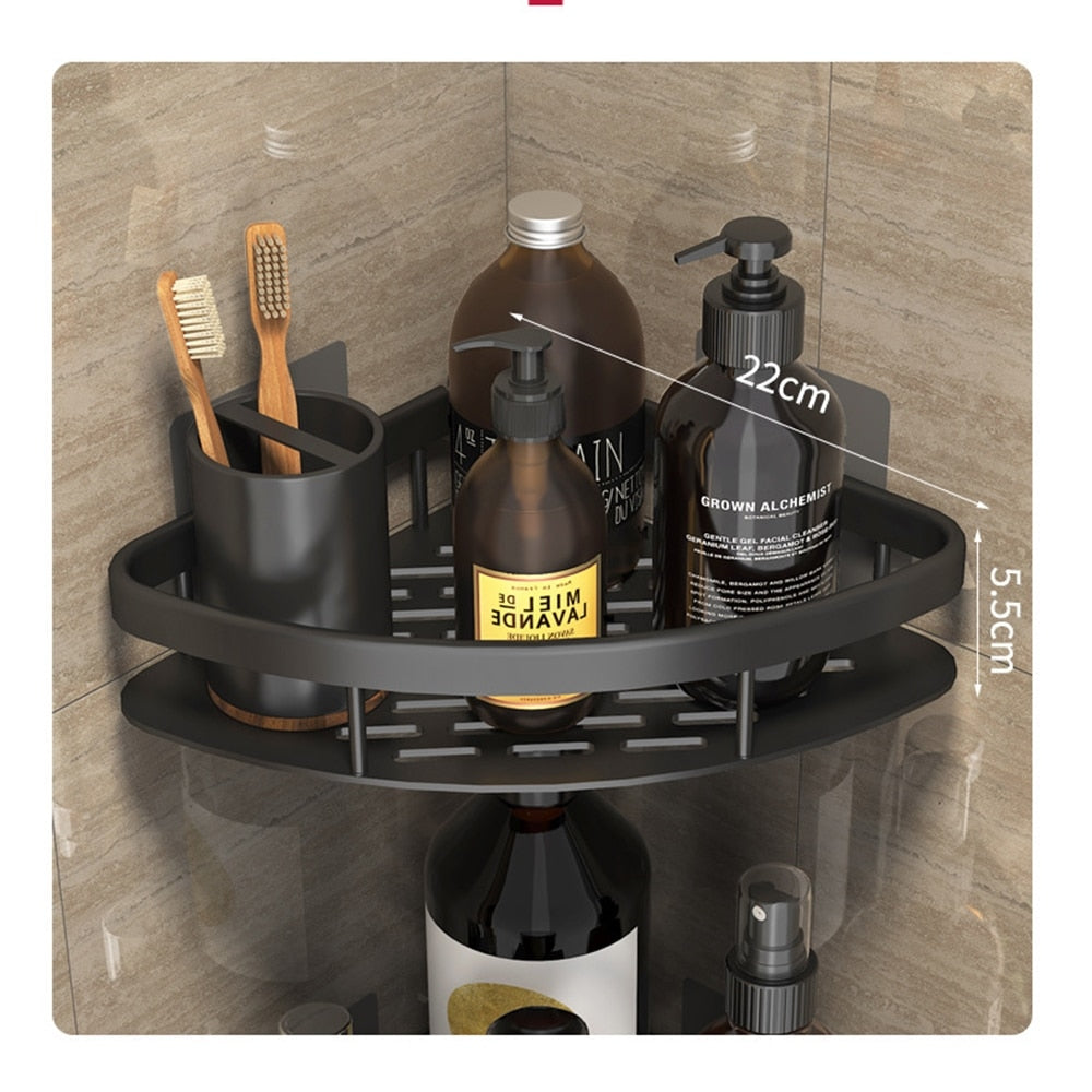 Avelena | Metall Saugnapf Badezimmerregale