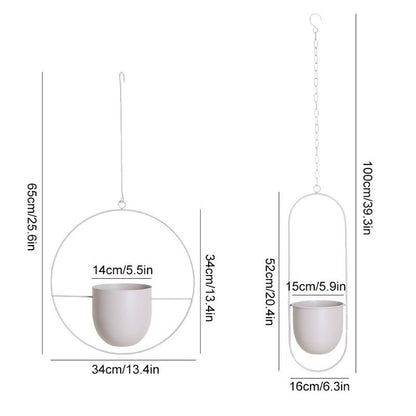 Avelena | Gardudu Vivienne Hängende Pflanztopfhalter aus Metall