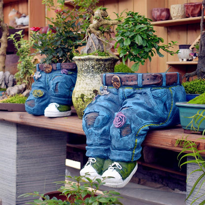 Avelena | Garten Jeanshosen Harz Blumentopf
